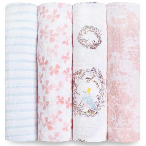 Aden Anais Classic Swaddles 4 Pack Birdsong