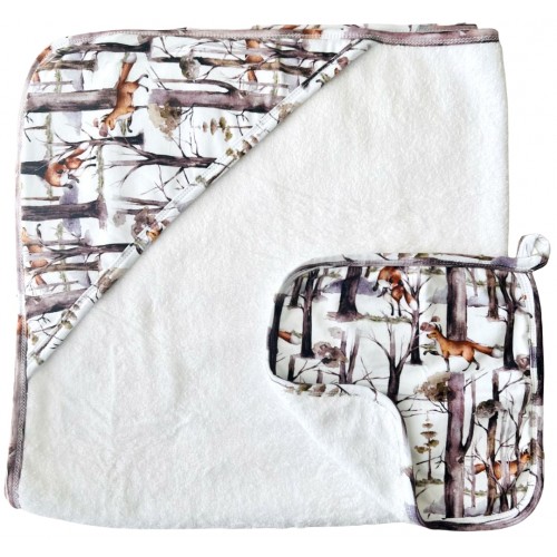 Mini and Me Hooded Towel and Cloth Fox Hunt