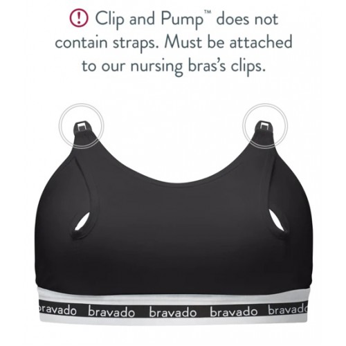 Bravado Clip and Pump™ Hands-Free Nursing Bra Accessory Black
