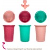 Green Grown Sippy Cups Pink Green Blue