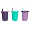 Green Grown Spill Proof Straw Cups Pink Green