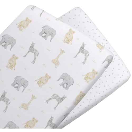 Living Textiles Bassinet Fitted Sheets Savanna