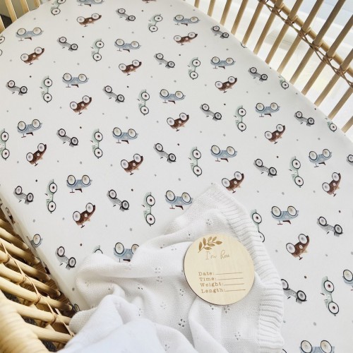 Mini and Me Bassinet Fitted Sheet Cars