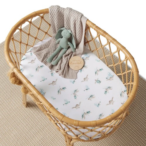 Snuggle Hunny Bassinet Sheet Change Pad Sheet Turtle