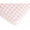 All4Ella Jersey Fitted Cot Sheet Gingham Strawberry