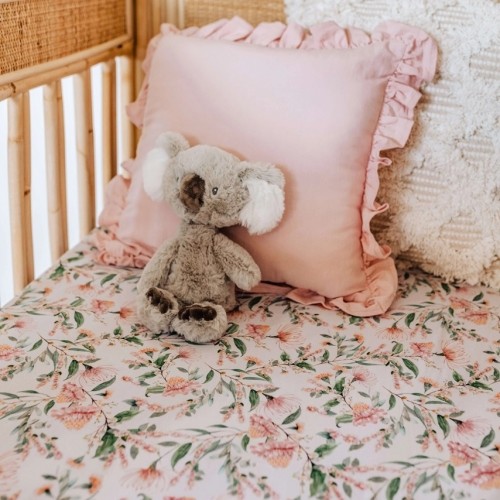 Snuggle Hunny Fitted Cot Sheet Wattle
