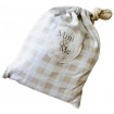 Mini and Me Bassinet Fitted Sheet Nude Gingham