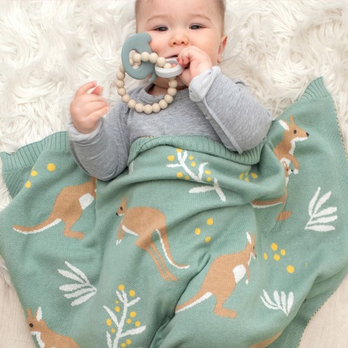 Living Textiles Baby Blanket Kangaroo