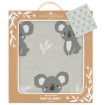 Living Textiles Baby Blanket Koala Grey