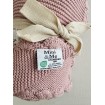 Mini and Me Cable Knit Blanket Rose