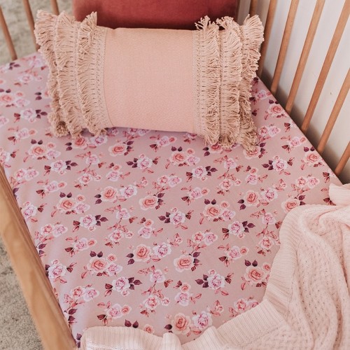 Snuggle Hunny Fitted Cot Sheet Blossom