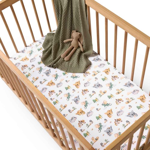 Snuggle Hunny Fitted Cot Sheet Dragon