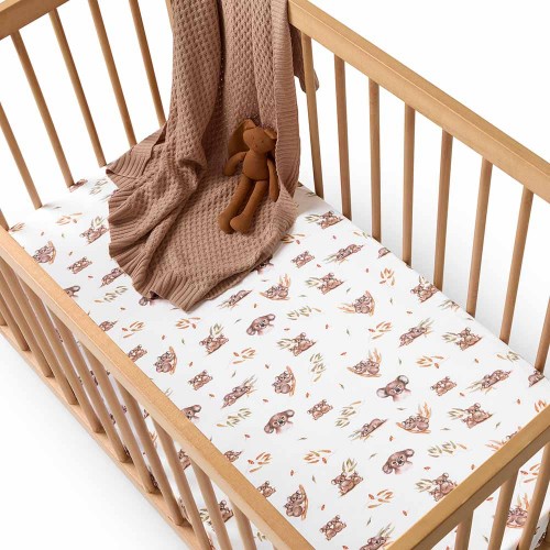 Snuggle Hunny Fitted Cot Sheet Koala