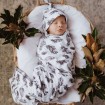Snuggle Hunny Jersey Wrap and Beanie Set Quill