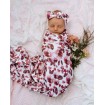 Snuggle Hunny Jersey Wrap and Topknot Set Fleur