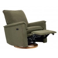 Il Tutto Louie Electric Olive Teddy Glider Recliner Chair