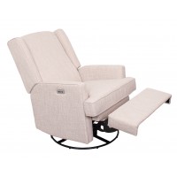 Love n Care Luna Electric Glider Recliner Chair Egg Shell
