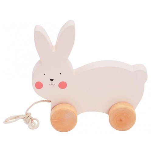 Bubble Wooden Pull Along Rabbit