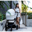 Bambini Geneva Modern Pram White Black