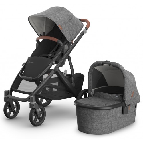 Uppababy Vista V3 With Bassinet Greyson + Free Upper Adaptors