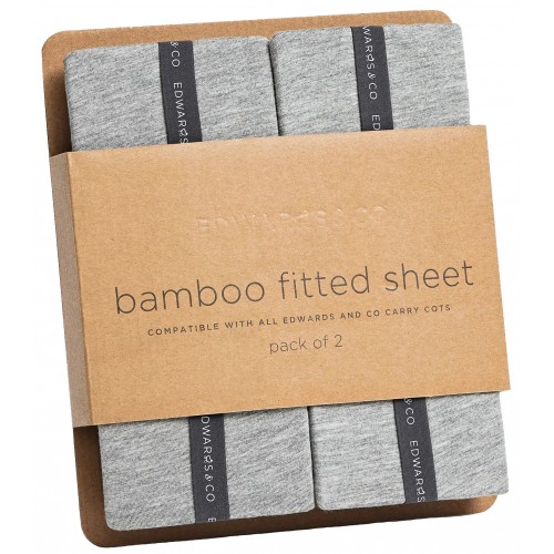 Edwards and Co Bamboo Carry Cot Fitted Sheets