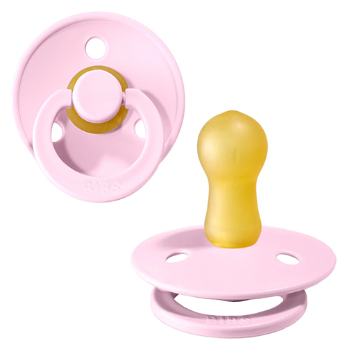 Bibs Pacifier Round 2 Pack Baby Pink
